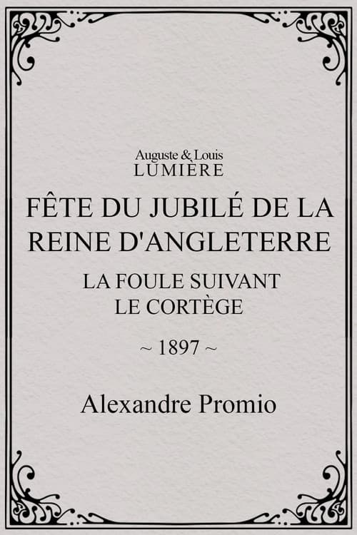 Fête du jubilé de la reine d'Angleterre : la foule suivant le cortège